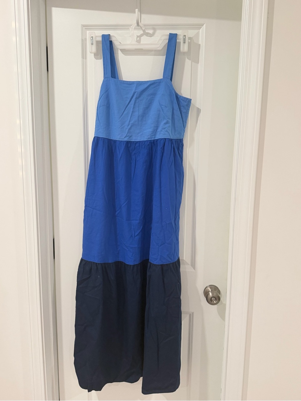 LOFT Blue Tiered Maxi Dress in Light and Dark Blue